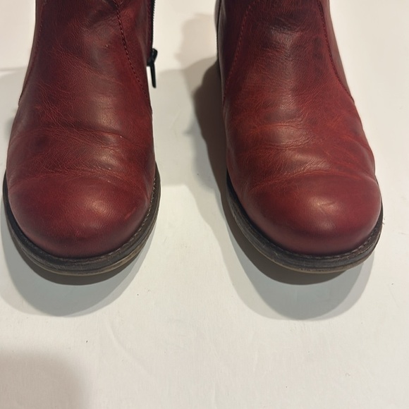 Josef Seibel washed sienna red ankle bootie a heel side zipper comfort shoe 39 - Picture 2 of 10